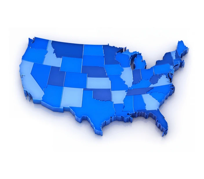 Map of USA Graphic